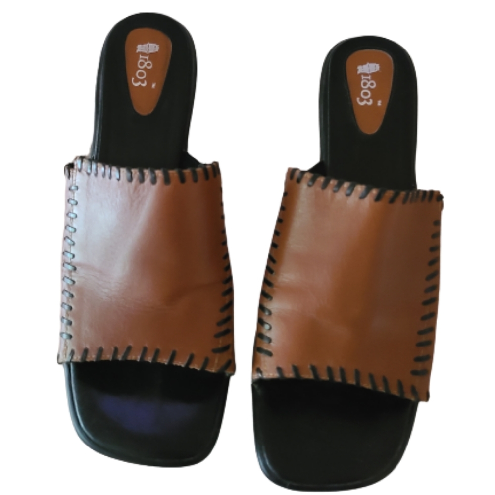 1803 Leather Slides